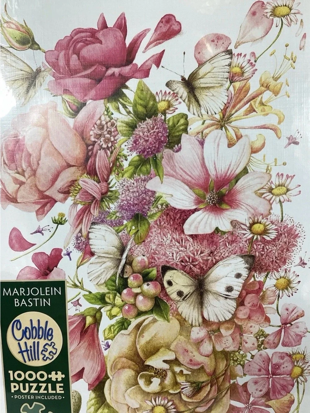 Cobble Hill Marjolein Bastin Floral Butterfly Bouquet 1000 pc puzzle sealed